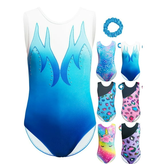 3-12T Gymnastics Leotards for Girls Athletic Clothes Activewear One-piece leotard for Ballet Yoga Dancewear