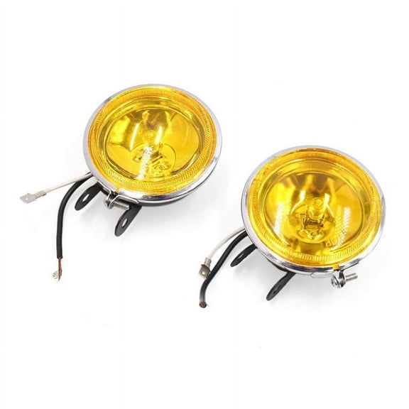 3'' 12V 55W Yellow Car Driving Fog Lamp DRL Work Light Round Anti-fog Glass USA