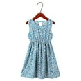 thumbnail image 1 of 3-12Y Kids Toddler Girls Summer Dresses Youth Sleeveless Cotton Dress Baby Floral Graphic Leaf Printed Sundresses, 1 of 8