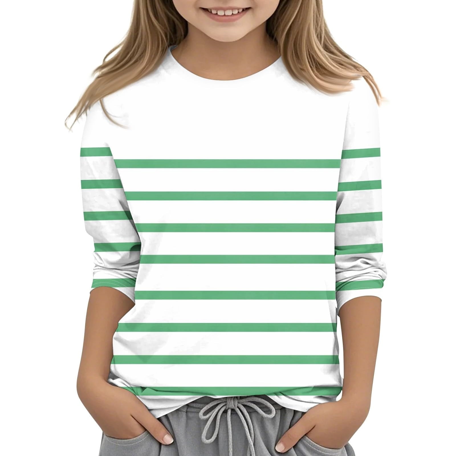 Child 3/4 Sleeve Open Back Top