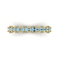thumbnail image 1 of 3.13 ct Brilliant Round Cut Natural Aquamarine 14k Yellow Gold Eternity Band SZ 4, 1 of 6