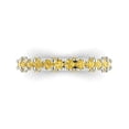 thumbnail image 1 of 3.13 ct Brilliant Round Cut Natural Citrine 14k White Gold Eternity Band SZ 10, 1 of 6