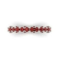thumbnail image 1 of 3.13 ct Brilliant Round Cut Natural Garnet 18K White Gold Eternity Band SZ 8.25, 1 of 6