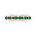 thumbnail image 1 of 3.13 ct Brilliant Round Cut Simulated Emerald 14k Rose Gold Eternity Band SZ 3.5, 1 of 6