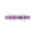 thumbnail image 1 of 3.13 ctw Wedding Band for Women - 14K Rose Gold Simulated Alexandrite Stackable Eternity Ring, 1 of 6