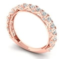 thumbnail image 1 of 3.13 ctw Wedding Band for Women - 14K Rose Gold Simulated Diamond Stackable Eternity Ring, 1 of 7