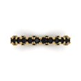 thumbnail image 1 of 3.13 ctw Wedding Band for Women - 14K Yellow Gold Natural Onyx Stackable Eternity Ring, 1 of 6
