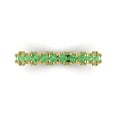 thumbnail image 1 of 3.13 ctw Wedding Band for Women - 14K Yellow Gold Simulated Green Diamond Stackable Eternity Ring, 1 of 6
