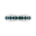 thumbnail image 1 of 3.13 ctw Wedding Band for Women - 18K White Gold Natural London Blue Topaz Stackable Eternity Ring, 1 of 6