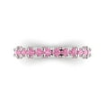 thumbnail image 1 of 3.13 ctw Wedding Band for Women - 18K White Gold Simulated Pink Diamond Stackable Eternity Ring, 1 of 6