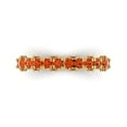 thumbnail image 1 of 3.13 ctw Wedding Band for Women - 18K Yellow Gold Simulated Red Diamond Stackable Eternity Ring, 1 of 6
