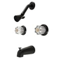 thumbnail image 1 of 3.13 in. Americana Two-Handle Tub & Shower Faucet, Matte Black, 1 of 1