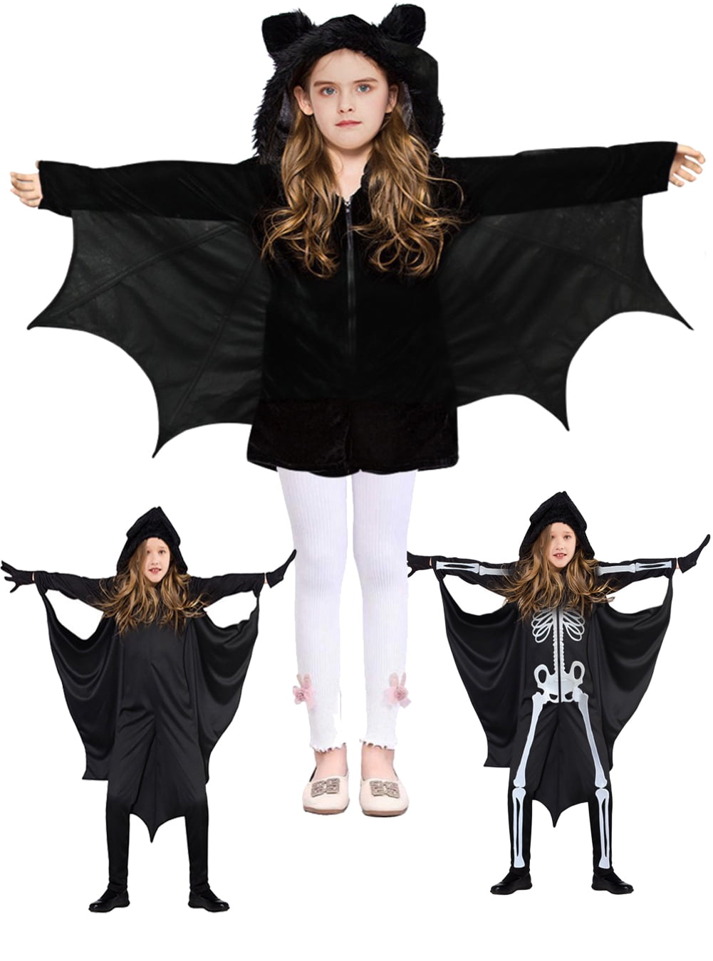 3-13T Kids Toddler Unisex Vampire Bat Costume, Boys Girls Jumpsuit ...