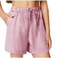 thumbnail image 1 of 3-13Y Chirldren's Shorts Elastic Waisted Wide Leg Baggy Running Lounge Shorts Sports And Leisure Shorts For Kids Pink 11-12 Years, 1 of 5
