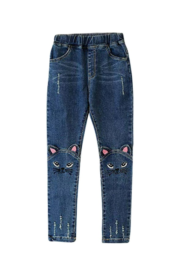 3-13Years Girls' Denim Jean Child's Super Skinny Jeans Soft Stylish Stretchy Jeans