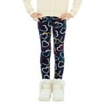thumbnail image 1 of 3-13Years Winter Girls Fleece Lined Leggings Toddler Kids Thicken Warm Tights Trousers, 1 of 5