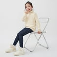 thumbnail image 1 of 3-13Years Winter Girls Fleece Lined Leggings Toddler Kids Thicken Warm Tights Trousers, 1 of 7