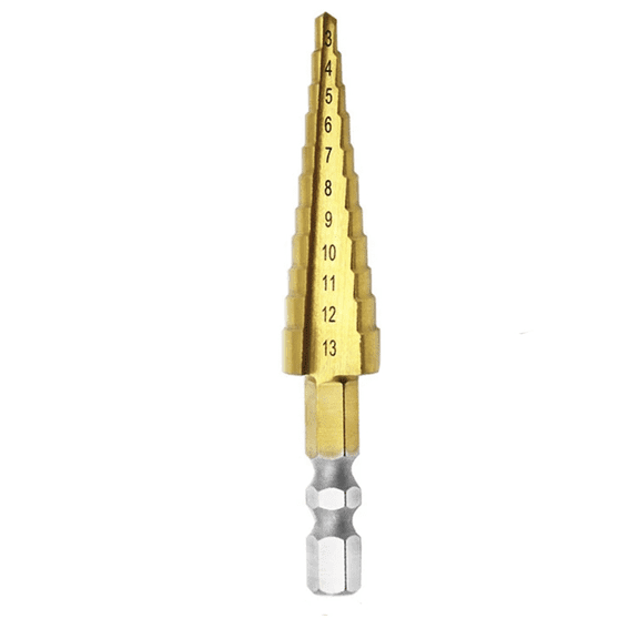 3-13mm HSS Straight Groove Step Drill Bit