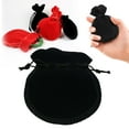 thumbnail image 1 of 3.14×2.75" Velvet Drawstring Bags, Calabash-Shaped Velvet Cloth Jewelry Drawstring Bags, Small Candy Gift Bags, Portable Candy Gift Packaging Bags for Christmas Wedding Party (Black), 1 of 9