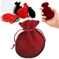 thumbnail image 1 of 3.14×2.75" Velvet Drawstring Bags, Calabash-Shaped Velvet Cloth Jewelry Drawstring Bags, Small Candy Gift Bags, Portable Candy Gift Packaging Bags for Christmas Wedding Party (Burgundy), 1 of 9