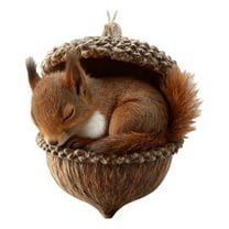 3.14" Forest Animal Acorn Ornaments – Cozy Forest Christmas Ornaments, 2026 New Pine Cone Animal Decoration, Woodland Creature Figurine, Acrylic Hanging Ornament Home Party Décor