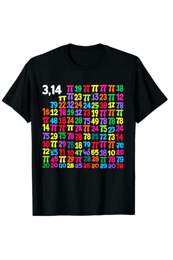 3.14 Pi Digits Happy Day Math Teacher Men Women Short Sleeve Graphic T-Shirt