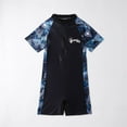 thumbnail image 1 of 3-14 Years Girls Rash Guard Long Sleeve Shirts One Piece Swimsuit Surfing Bathing Suit UPF 50 Front Zip Surf Navy 5-6 Years, 1 of 3