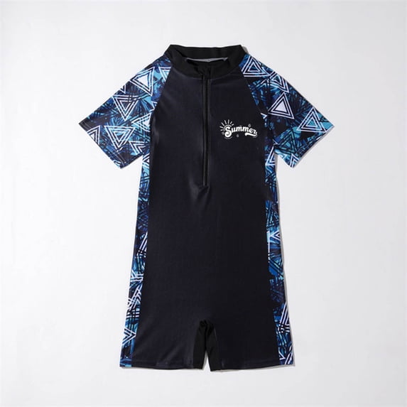 3-14 Years Girls Rash Guard Long Sleeve Shirts One Piece Swimsuit Surfing Bathing Suit UPF 50 Front Zip Surf Navy 5-6 Years