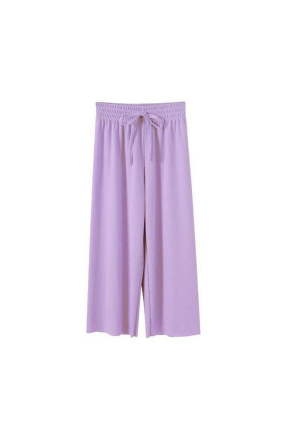 Toddler Baby Girls Wide Leg Pant Kids Loose High Waist Elastic Ice Silk Trousers Teen Baggy Bug Pant Sweatpants for 3-14 Years