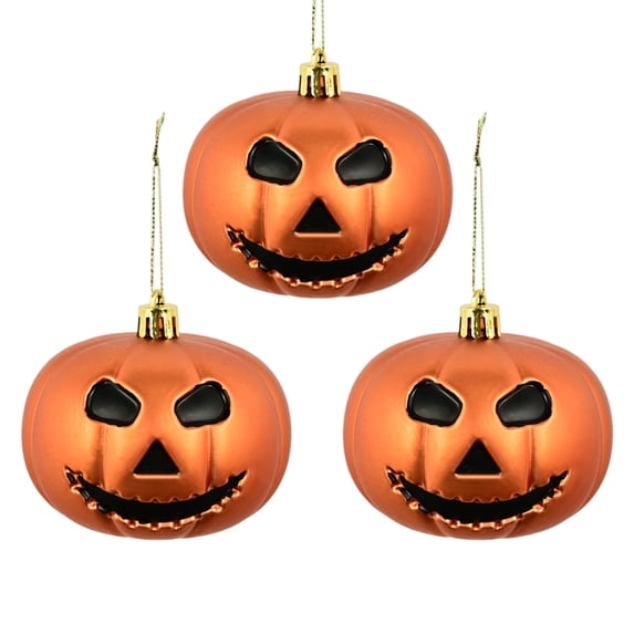 3.14 in. Halloween Eerie Ghost Face Balls 3 Pcs — Colorful Finish with Creepy Shadow Accents, Halloween Decorations for Porch Ceilings, Tree Branches & Entryway Displays — perfect for Costume Parties