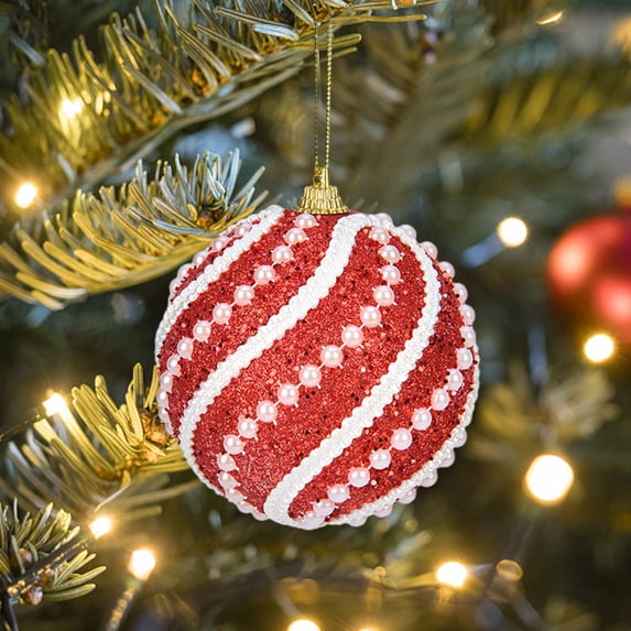 3.14IN Christmas Ornament Balls Colorful Decorative Hanging Balls for Christmas Tree Holiday Party and Home Decorations Festive Tree Display