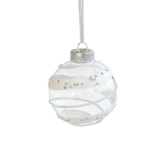 3.14Inch Large Clear Ball Ornaments, Clear Plastic Christmas Balls Shatterproof Ornament Bauble for Plastic Decor DIY Craft Ball Transparent Ball Christmas, Party and Home Decor