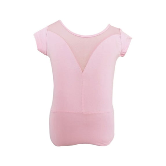 3-14T Girls Ballet Leotard Kids Gymnastics Camisole Tutu Dance Dress Short Sleeve Ballerina Dancewear