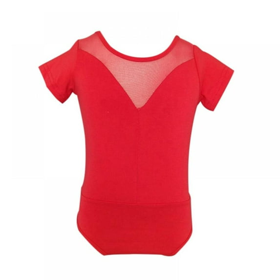 3-14T Girls Ballet Leotard Kids Gymnastics Camisole Tutu Dance Dress Short Sleeve Ballerina Outfits