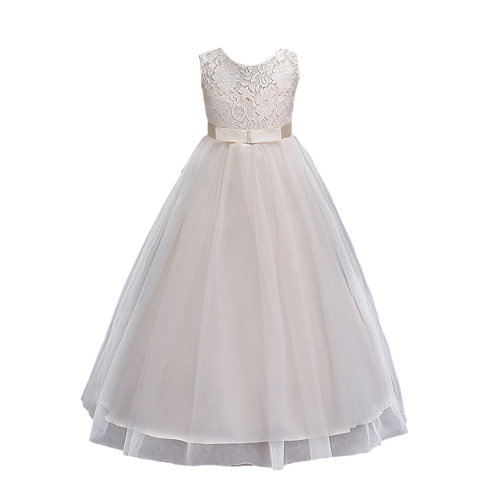 Red Princess Party Dress For Girls 6-7 Years – Elegant Sleeveless Gown For Weddings & Special Events