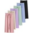 thumbnail image 1 of 3-14T Little Girls Loose Wide-Leg Pants Toddler Big Girl Casual Ankle Length Pants, 1 of 5