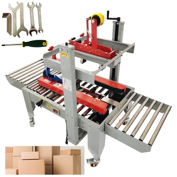 3.15"-19.68" Belt Sealing Machine Automatic Adhesive Tape Box Double-Flap 110V
