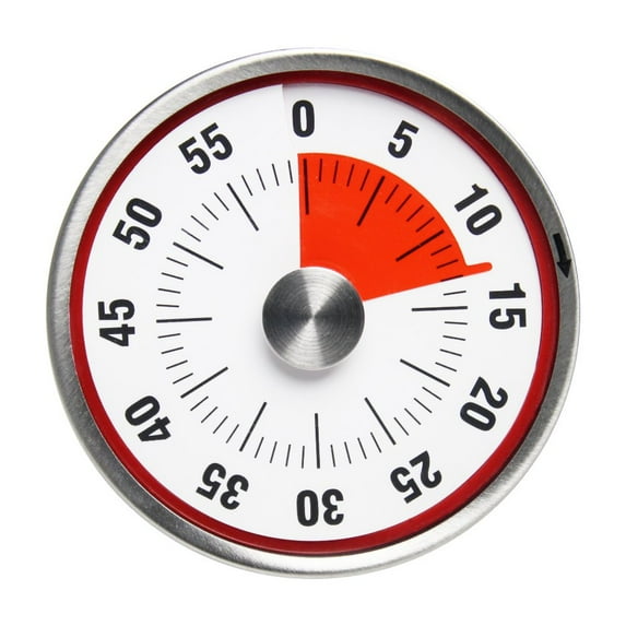 3.15" 60 Minute Round Visual Analog Timer Countdown Clock for Kitchen Classroom Meeting