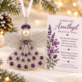 3.15 in Handmade Birthstone Angel Wire Ornament, 12 Month Birthstone ...