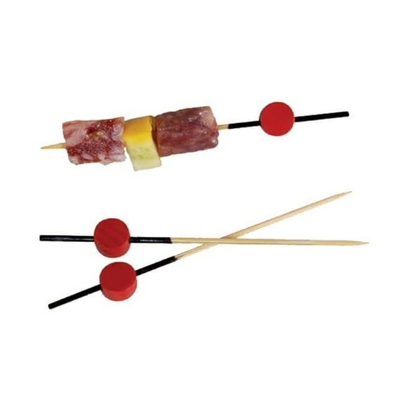 3.15 In. Atami Bamboo Pick Black End With Red Bead, Pack Of 2000