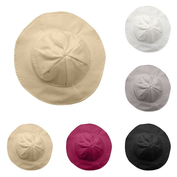 3.15 Inch Bucket Hats for 1/6 1/8 BJD Helii Under $5 Casual Mini Solid Color Sun Hat Ball Jointed Doll Dress up for DIY Crafting Hair Accessories Decorations White Trendy
