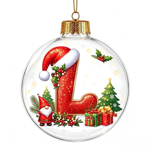 3.15 Inch Christmas Ball Ornament, Transparent 2D Hanging Decoration With Warm LED Lights And Illuminated Interior Pendant For Xmas Tree Home Decor(1Pcs,L)