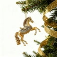 thumbnail image 1 of 3.15 Inch Crystal Horse Christmas Ornaments Horse Xmas Tree Decorations 2D Flat Acrylic Ornaments Keepsake Pony Ornament Horses Lovers Gifts, 1 of 5