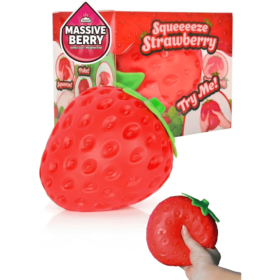 3.15 Inch Giant Strawberry Squishies Big Strawberry Squishies Fruit Stress Ball Toys Large Slow Rise Squeeze Huge Rebound Cute Rising Strawberries Model Fidget Toys Party Favor