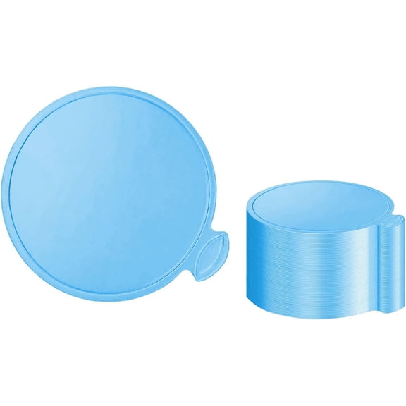 3.15 Inch Mini Cake Boards 50pcs Round Blue Mini Dessert Plates Mousse Cupcake Trays Base Paper Plates Circle Dessert Board