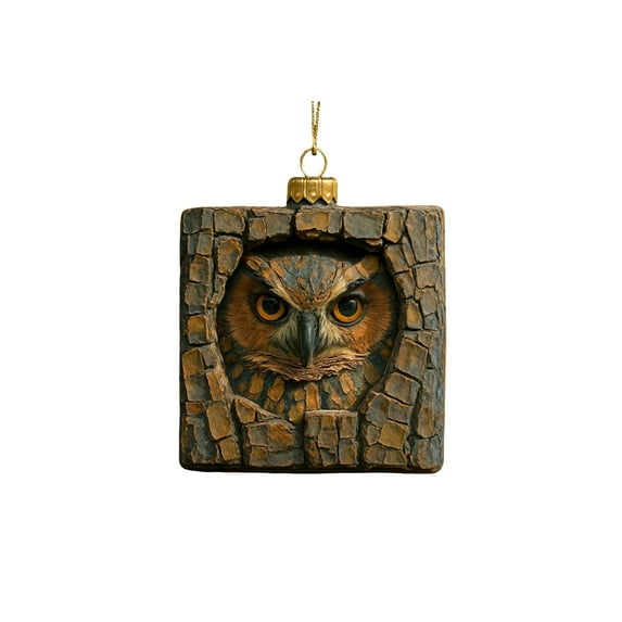 3.15 Inch Owl Christmas Tree Decorations Owl Xmas Ornament Personalized 2D Flat Acrylic Ornaments Animals Birds Lover Gift for Home Decor