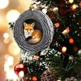 thumbnail image 1 of 3.15" Oval Acrylic Christmas Ornament, Woodland Animal Print Hanging Decor—Gift-Boxed for Nature Lovers, Christmas Tree & Wreath Embellishment, Holiday Souvenir & Home Decoration, 1 of 6