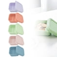 thumbnail image 1 of 3.15" Square Silicone Food Storage Container Leak Proof Reusable Meal Prep Box Microwave Freezer Safe Refrigerator Kitchen Organizer Purple, 1 of 5