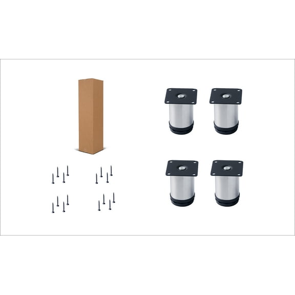 3.15" Stainless Brushed Steel Adjustable Leg (Set of 4)