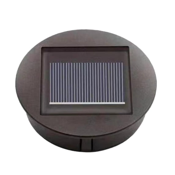 3.15 inch Solar Light Replacement Top, Waterproof Round Solar Panel for Outdoor Hanging Lanterns, Extended Working Time, Black